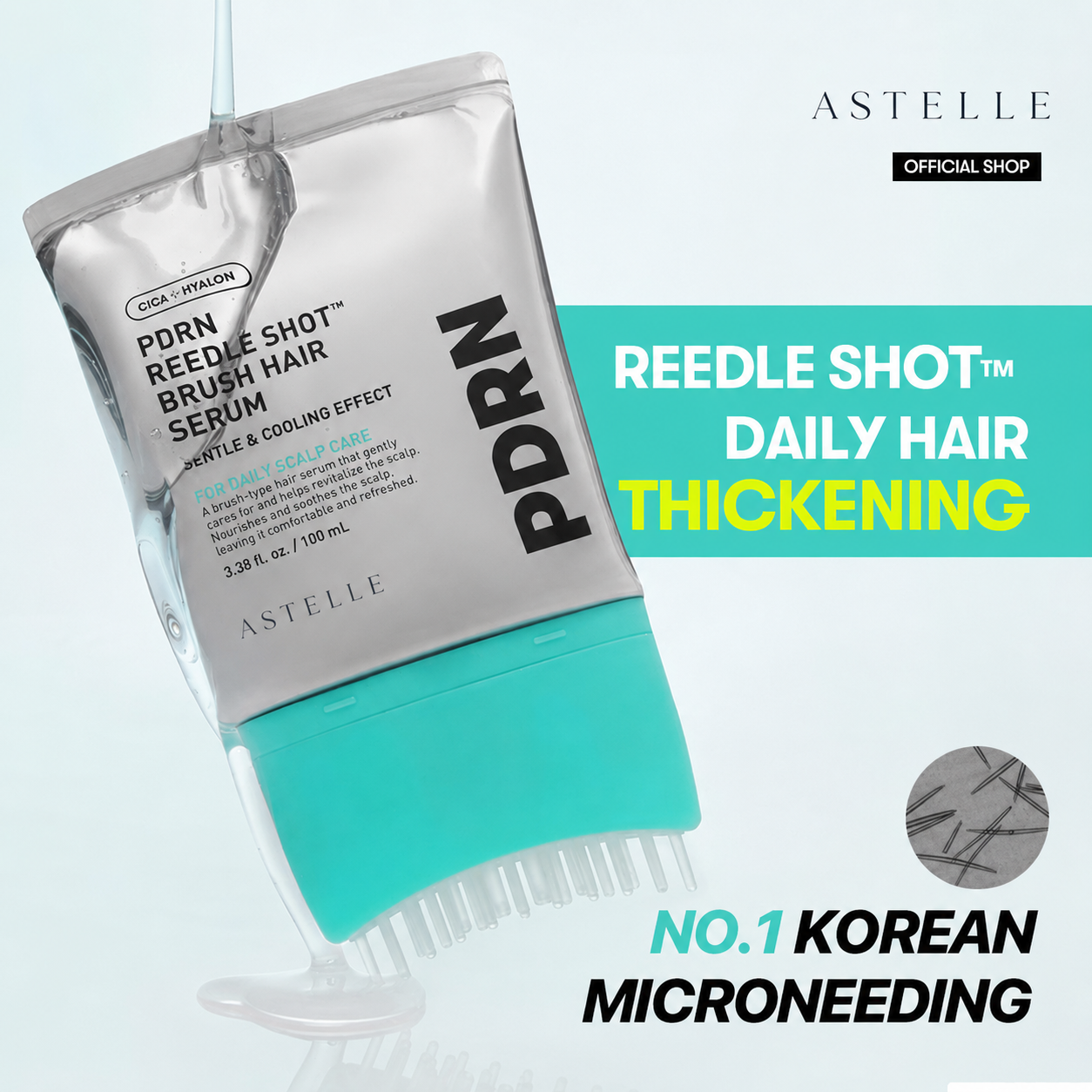 Astelle PDRN Scalp Renewal Brush Serum